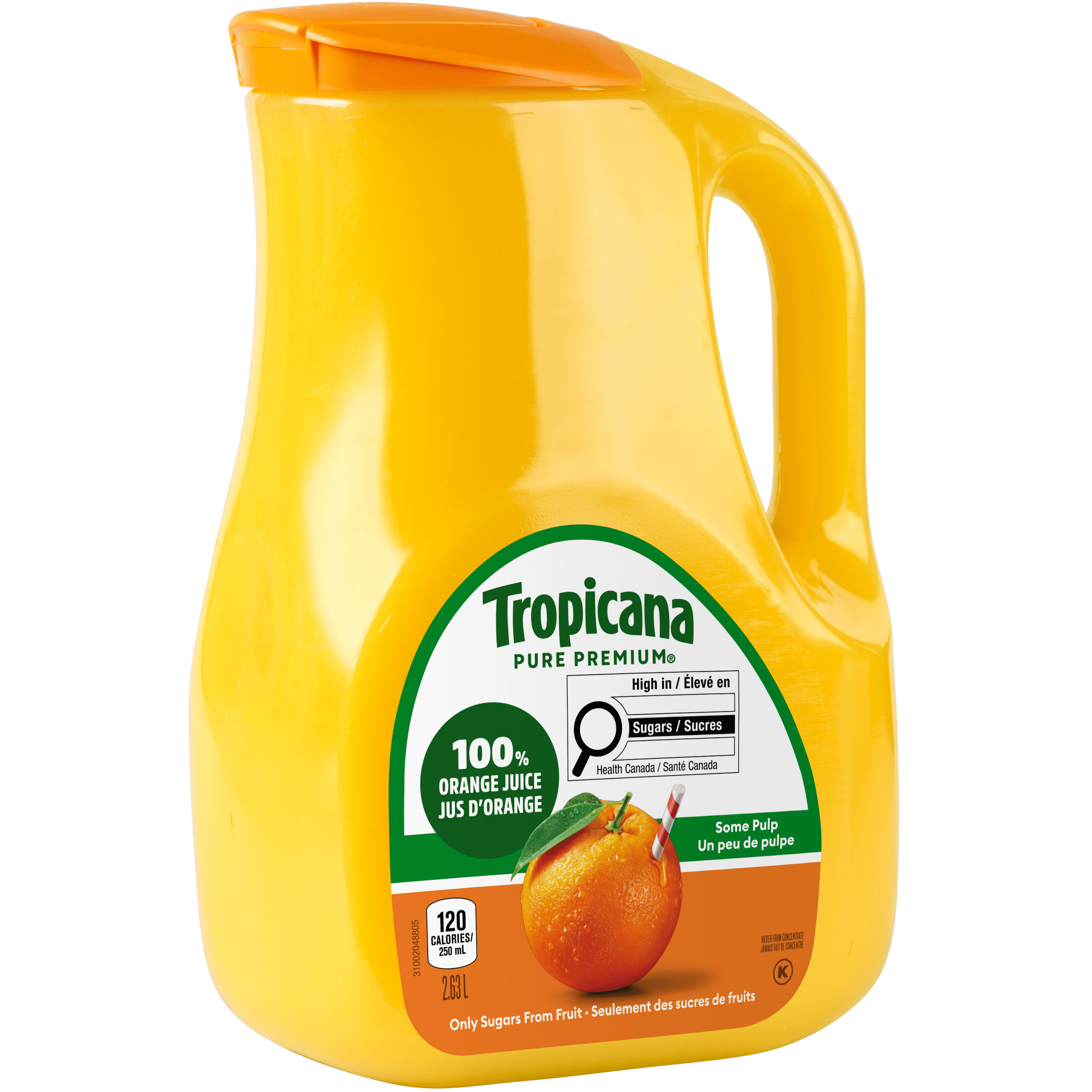 Tropicana 100% Pure Orange Juice Some Pulp, 2.63L