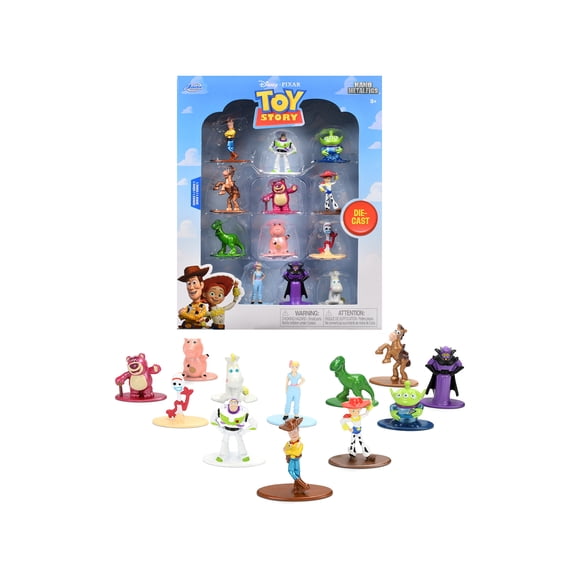 Set of 12 Diecast Figures "Toy Story" Movie Franchise "Nano Metalfigs" Series Diecast Models by Jada