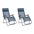 thumbnail image 1 of Lafuma Futura XL Zero Gravity Lawn Steel Recliner Chair, Ocean (2 Pack), 1 of 7