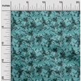 thumbnail image 2 of oneOone Rayon Turquoise Blue Fabric Abstract Floral Sewing Craft Projects Fabric Prints By Yard 56 Inch Wide, 2 of 5