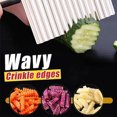 thumbnail image 4 of Oleegame 2PC Potato Fry Cutter Edged Fruit Stainless Wavy Gadget Tool Kitchen Steel Potato Vegetable Cutting Kitchen，Dining Bar, 4 of 9