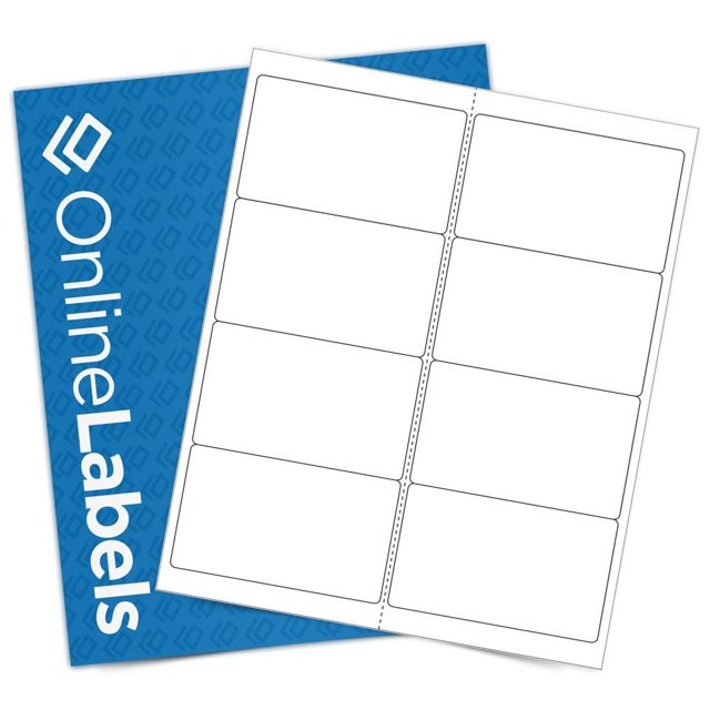 4 x 2.5 Rectangle Labels - Permanent, White Matte - Address, Shipping, Mailing, Gift Labels - Pack of 8,000 Labels, 1,000 Sheets - Inkjet/Laser Printers - Online Labels