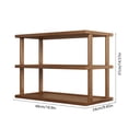 thumbnail image 3 of 3 Tier Wooden Shelf Bookcase Modern Open Bookshelf Bamboos Shoe Rack Storage Rack Multifunctional Display Stand For Living Room Bedroom Office Brown Wood W-792 Brown, 3 of 6