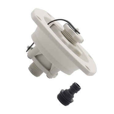 Transemion Entrée d'Eau avec Régulateur de Pression et Connecteur Rapide Entrée de Remplissage Entrée d'Eau Accessoires pour Camping-Car Blanc