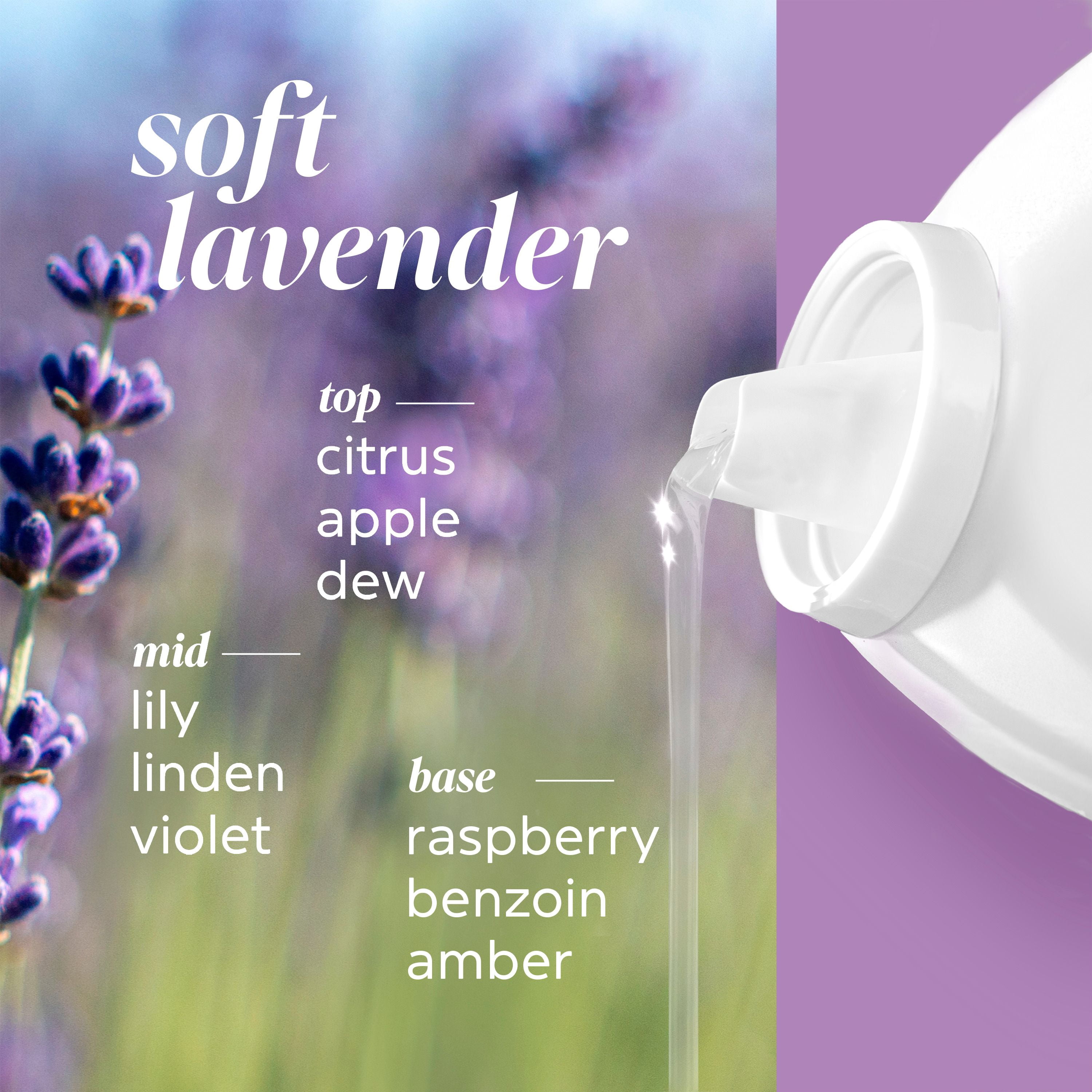 Tide Fresh & Gentle liquid laundry detergent, 100 Loads, Soft Lavender Scent, Gentle laundry soap with nature inspired freshness, Dermatologist tested, 100% free of added dyes and heavy perfumes