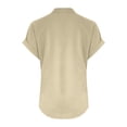 thumbnail image 3 of 2025 Women Spring Summer Clothing Camping Shirts for Women Solid Button Back Ruffled Scrub T Shirts for Women Trim Blouse Casual Short formal Shirts for Women Sleeve Blouse, 3 of 4