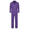 thumbnail image 4 of TiaoBug Combinaison une Pièce Unisexe pour Hommes à Manches Longues, Uniforme Salopette Violet 3TG, 4 of 6