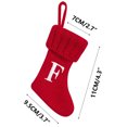 thumbnail image 3 of Fridja Christmas Stocking Knit Initial Christmas Stockings for Family Farmhouse Monogram Letter Christmas Stockings Christmas Decorations Gift Stocking Personalized Stocking Embroidered Letter F, 3 of 5