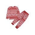 thumbnail image 3 of Pyjamas de Noël Parent-Enfant, Haut et Pantalon Flocon de Neige Arbre Élan, 3 of 9