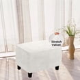 thumbnail image 3 of AMERTEER Ottoman Slipcovers Stretch Ottoman Cover Footrest Footstool Slipcover Anti-Slip Foot Stool Cover Machine Washable Soft Rectangle Furniture Protector for Living Room Bedroom, 3 of 11