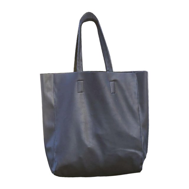 Esquirla Commuting Tote Bag PU Leather Shoulder Bag for Commuting Travel Birthday Gift Black