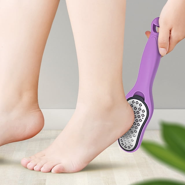 SuoKom Foot Cuticle Remover, Double Sided Dead Skin Storage Pedicure Tool Foot Stainless Steel Foot File