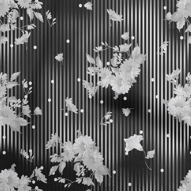 oneOone Cotton Poplin Black Fabric Florals Sewing Craft Projects Fabric Prints By Yard 42 Inch Wide
