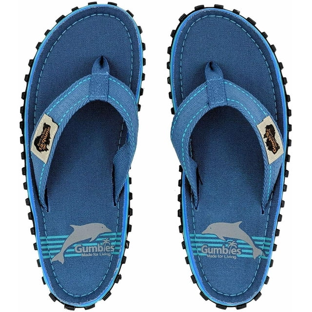 Gumbies - Islander Canvas Men's Women's Flip-Flops Sandals - Blue Pool