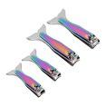 thumbnail image 1 of 4pcs Fishtail Nail Clipper Set Stainless Steel Electroplated Accurate Cutting Long Handle Portable Nail Cutter, 1 of 14