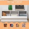 thumbnail image 4 of HOMCOM Armoire de rangement, armoire de cuisine à 3 compartiments, blanc, 4 of 10