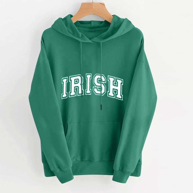 Pantalons pour Femmes Imprimé Fête de la Saint-Patrick Décontracté à Manches Longues Sweat à Capuche Ample Fête de la Saint-Patrick