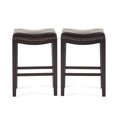 thumbnail image 1 of Noble House Tabouret de Comptoir Sans Dossier Intérieur, Ensemble de 2, Marron, 1 of 11