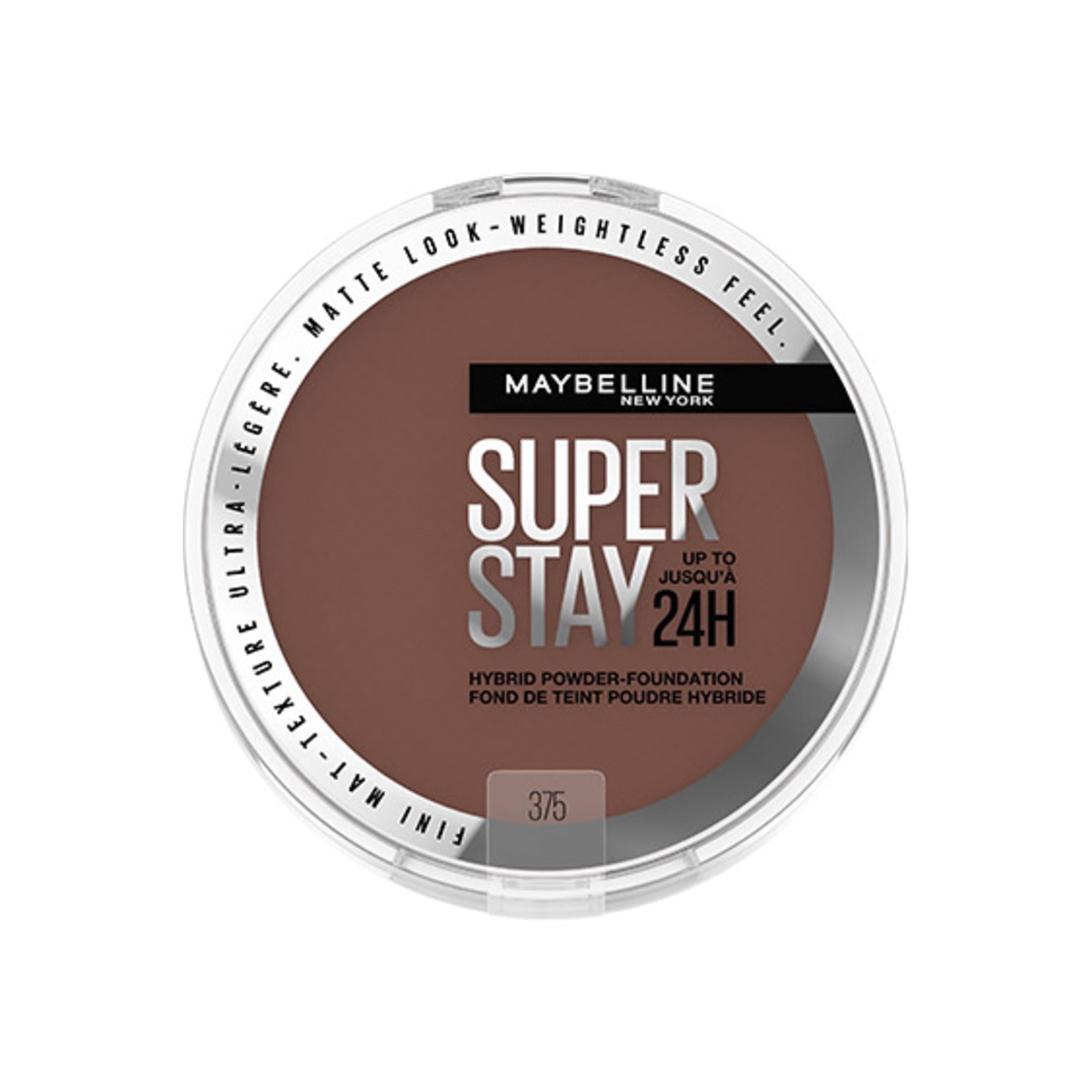 Fond de teint poudre hybride jusqu’à 24 h Super Stay de Maybelline New York, Hydrofuge, Végétalien, Matifiant, 112 ,6 g