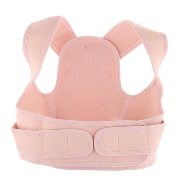 lionlar Posture Corrector Adjustable Breathable Lightweight Back Brace for Neck Back Pink M L