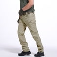 thumbnail image 3 of TopLLC Pantalon Cargo pour Homme à Multiples Poches Imperméable Uni Extérieur Tactique Léger Uni Extensible Entraînement Physique Piste Jogging Randonnée Pantalon de Survêtement Pantalon de Travail, 3 of 5
