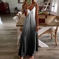 thumbnail image 2 of Tumotour Robes d'Été pour Femmes, Camisole Trapèze Longue et Fluide, Robe Maxi à Col en V Sans Manches à Bretelles Spaghetti, Robe Soleil Évasée à Volants Bohème Imprimée pour Plage, Sorties, Fête, Rendez-Vous, Vacances, 2 of 4