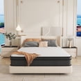 thumbnail image 1 of King Mattress, 12 Inch Memory Foam Mattress King Size, Innerspring Hybrid Mattress in a Box with Motion Isolation & Pressure Relief, CertiPUR-US, 203cm L x 193cm W x 30cm H, 1 of 7