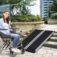 thumbnail image 2 of Costway Portable Aluminum Wheelchair Ramp 3 FT with Transition Plate & Non-slip Surface, 2 of 9