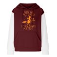 thumbnail image 4 of Rbaofujie Chandail à Capuchon Surdimensionné Femmes Décontracté à Manches Longues Col Rond Chandails pour Dames Hauts Blouse Chandail à Capuchon Uni Vin Chandails d'Halloween pour Femmes, 4 of 4