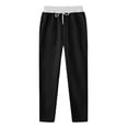 thumbnail image 1 of AherBiu Sweatpants For Men Fleece Lined Drawstring Elastic Waisted Straight Leg Pants With Pockets Casual Gym Workout Trousers, 1 of 7