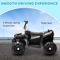 thumbnail image 4 of Qaba 12V Kids ATV with Four Wheels Spring Suspension, White, 4 of 10
