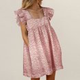 thumbnail image 1 of FcBaudy Robe à Manches Courtes à Col en V, Robes d'Été pour Femmes, Robes pour Femmes Robe d'Été pour Femmes Élégante à Col avec Poches Manches Bouffantes Robe Midi à Manches Courtes pour Femmes Robe pour Femmes, 1 of 1