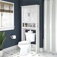 thumbnail image 2 of Pemberly Row Armoire de Rangement au-Dessus de la Toilette en Frêne Blanc - Bois d'Ingénierie, 2 of 7