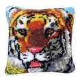 thumbnail image 1 of Latch Hook Kits DIY Animal Pattern Pillow Making Package 43x43cm Tiger, 1 of 2
