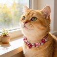 thumbnail image 4 of EGNMCR Adjustable Crystal Rhinestone Pet Necklace Bling Pet Jewelry For Small Medium Dogs Cats Wedding Party Holiday Pet Accessory Cute Gift For Pet Lovers Stone pets necklace, 4 of 6
