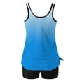 thumbnail image 5 of FAVIPT Bathing Suits for Women Modest Tummy Control Printed Swimwear Two Piece Athletic Tank Top with Shorts Sky Blue,M, 5 of 5
