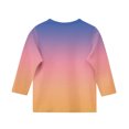 thumbnail image 4 of 2025 Filles T-Shirts Décontractés Manches 3/4 Col Rond Tops d'Été T-Shirts Unis Blouses d'Automne Chandail Tops Orange, 4 of 6