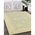 thumbnail image 2 of Ahgly Company Indoor Round Abstract Brown Gold Oriental Area Rugs, 3' Round, 2 of 6