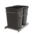 thumbnail image 1 of Rev-A-Shelf Double Pullout Trash Can 35 qt. for Kitchen, Gray, RV-18KD-13C-S, 1 of 10