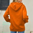 thumbnail image 4 of Penkiiy Chandails à Capuche pour Femmes Chandail à Manches Longues Imprimé Col Rond avec Capuche et Polaire Orange Y2K Vêtements, 4 of 4