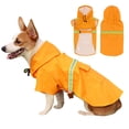 thumbnail image 1 of Dog Raincoat with Hood Pocket Reflective Adjustable Waterproof Slicker Rain Jacket for Small Medium Large Dog, 1 of 8