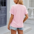 thumbnail image 5 of RKSTN Womens Tops 2024 Fashion Casual Short Sleeve V Neck Tops Loose Plus Size Solid Color Mesh Breathable Temperament Tops, 5 of 5