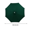 thumbnail image 2 of Large Outdoor Patio Umbrella 118 Inches 8 Ribs Market Table Umbrella,190T Heavy-Duty Rainproof UV Resistant Pool Umbrella,Umbrella Replacement Top Cover Replacement Canopy (Frame Not Included), 2 of 6