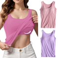 thumbnail image 2 of Camisole en Coton pour Femmes, Camisole Ajustable avec Soutien-Gorge Intégré, Tricot Extensible, 2 of 6
