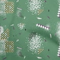 thumbnail image 1 of oneOone Cotton Poplin Green Fabric Geometric Sewing Material Print Fabric By The Yard 42 Inch Wide, 1 of 4