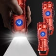 thumbnail image 4 of Meitianfacai Flashlight Bright Rechargeable Ultra-bright Small Portable Outdoor Lighting Shooting Household Mini Three-eye Small Steel 2pc, 4 of 4