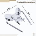 thumbnail image 4 of Double Tom Holder Stand, Solid Drum Set Mount Bracket, Aluminum Alloy Drum Rack Clamp, Rust-Resistant, Electroplated Surface, Ideal Replacement Part for Double Tom Drum Set, 4 of 5