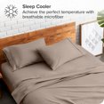 thumbnail image 3 of Bare Home Pillowcase Set - Premium 1800 Collection - Double Brushed - Ultra Soft - King Size, Taupe, 2 Count, 3 of 7