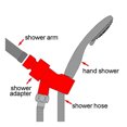 thumbnail image 4 of Agiferg Universal Shower Head Holder Arm Mounted Adjustable Screwed On Bracket Bathroom, 4 of 5