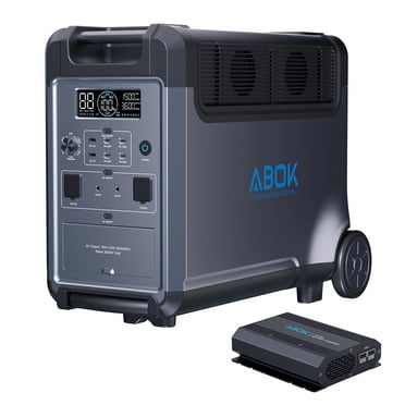ABOK Ark3600 Solar Generator With DC-DC 500W Alternator Charger, 3840Wh 3600W LiFePO4 – Home, RVs, Outages, Off-Grid